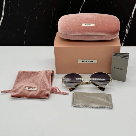 NEW SMU 52Y ZVN5D1 MIU MIU MU52YS ZVN5D1 GOLD MU 52Y ZVN5D1 WOMEN SUNGLASSES main image 4